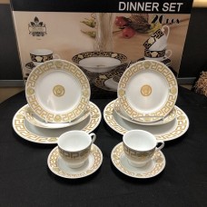 DINNER SET 20 PIECES WITH GOLD MEDUSA 